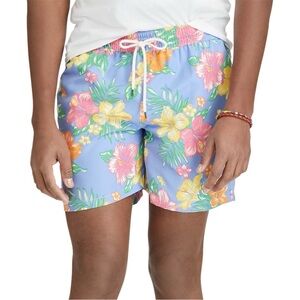 Polo Ralph Lauren Mens Size L Hawaiian Floral Aloha Swimsuit Swim Trunks Shorts